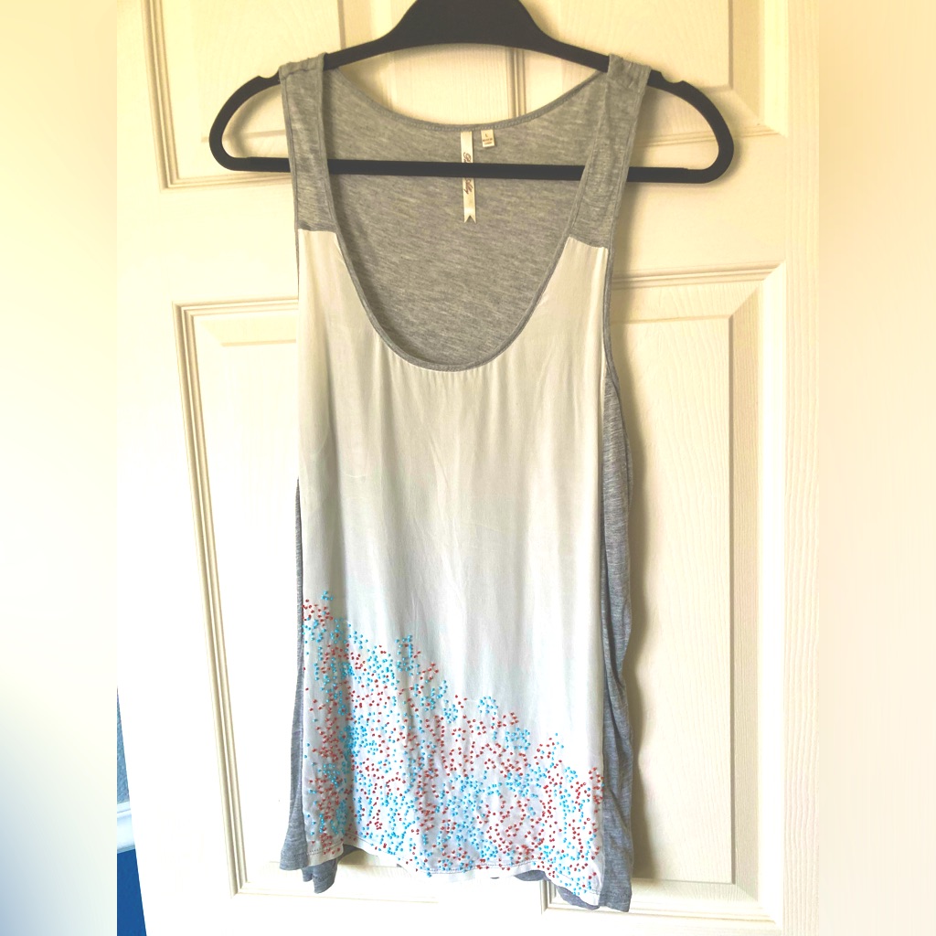 2/$40 Petticoat Alley /Embellished Silk Tank